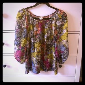 Anthropologie floral blouse